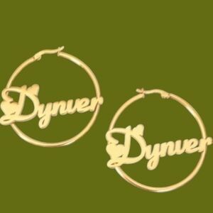 Custom name earrings